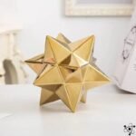 sculpture decorative polyedre kepler art mathematique or petit 611 1