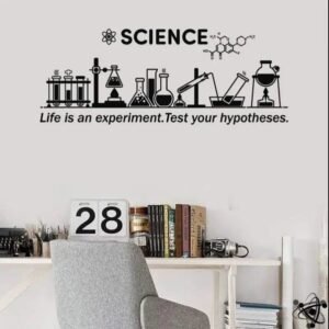 sticker laboratoire chimie pour decorations uniques noir 109cm x 349 1