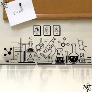 sticker laboratoire scientifique pour curiosite et exploration noir 607 1
