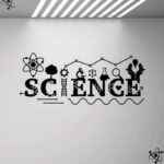 sticker mural science pour decouverte artistique noir 57cm x 24cm 443 1