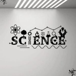sticker mural science pour decouverte artistique noir 57cm x 24cm 443 1