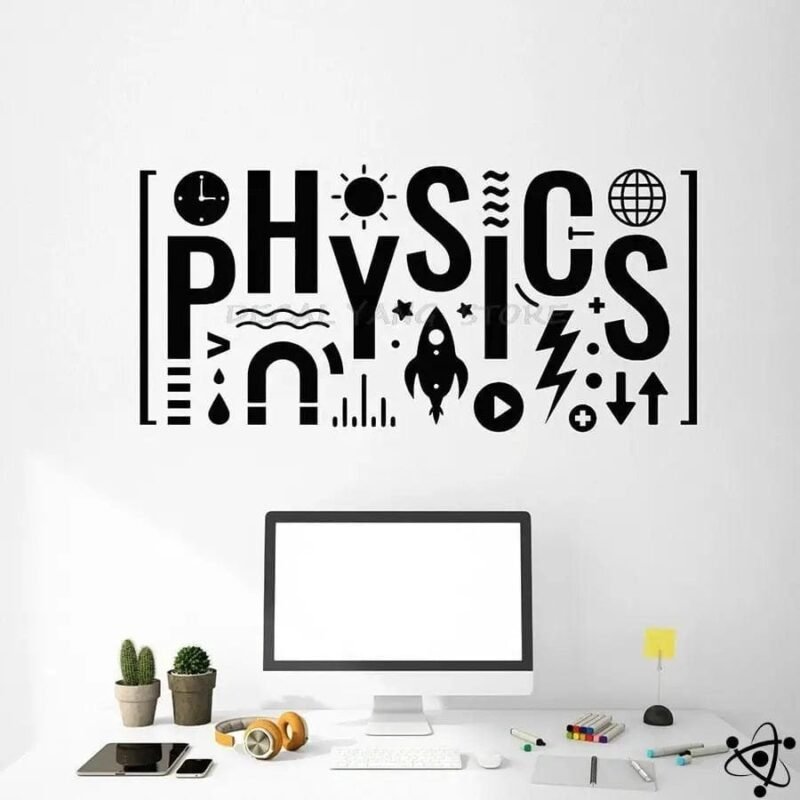 stickers physique pour une decoration murale inspirante noir 30cm 449 1