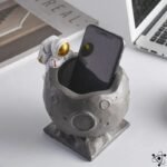 Organisateur de Bureau Lunaire Cratère Lune Rond Argent
