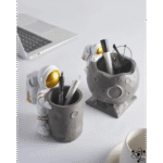 Organisateur de Bureau Lunaire Cratère Lune Rond Argent