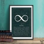 tableaux symboles mathematiques infini et x 20cm 30cm affiche 880 1