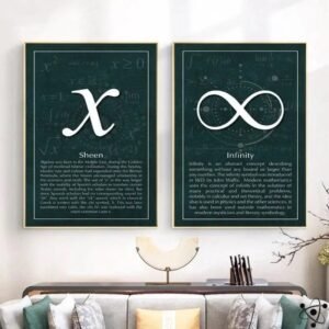 tableaux symboles mathematiques infini et x affiche 936 1