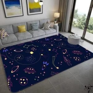 tapis enfant exploration spatiale moderne 60cm x 90cm 462 1