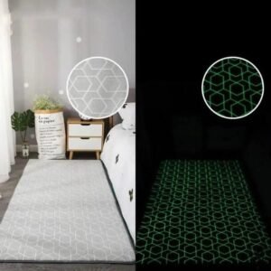 tapis phosphorescent geometrique design moderne 50cm x 80cm 119 1