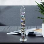 thermometre de galilee tube pour decoration unique moyen 5 flacons 213 1