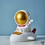 Tirelire Astronautes 20cm x 19cm Aventure Spatiale