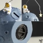 Tirelire Lune & Astronaute 5cm x 14cm