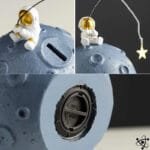 Tirelire Lune & Astronaute 5cm x 14cm - Tirelire
