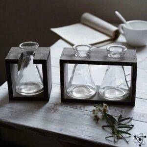 vase erlenmeyer en verre design authentique 7cm 146 1