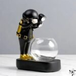 vase hydroponique explorateurs elegant et futuriste plongeur or 822 1