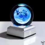 veilleuse en cristal systeme solaire eclairee lune argent 681 1