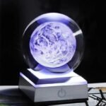 veilleuse en cristal systeme solaire eclairee mars argent 527 1