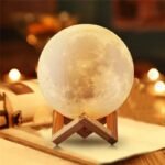 Veilleuse Lune en Bois Pur et Polystyrène Anti-choc